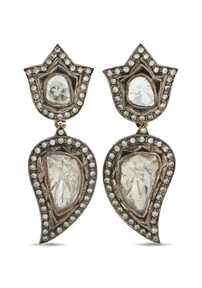 LB Exclusive diamond gold drop earrings