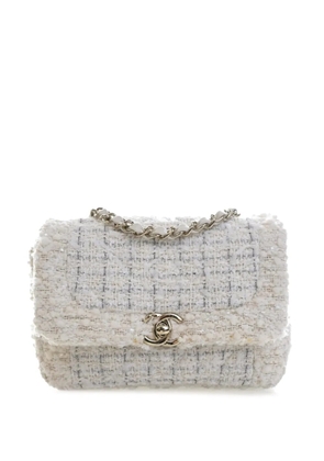 CHANEL Pre-Owned 2020 CC Mini Tweed Flap crossbody bag - White