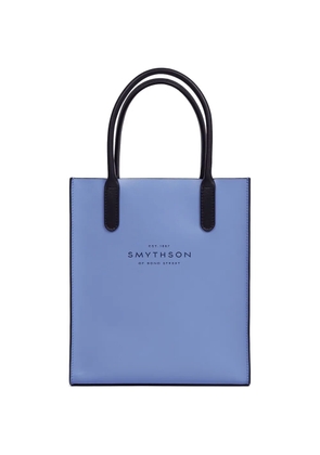 Smythson mini Kingly leather tote bag - Blue