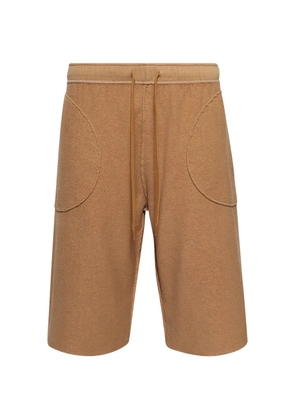 MM6 Maison Margiela drawstring patch shorts - Brown