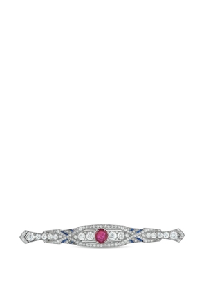 LB Exclusive diamond ruby brooch - Silver
