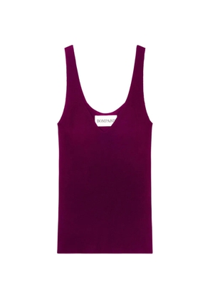 BOMPARD ribbed V-neck tank top - Purple
