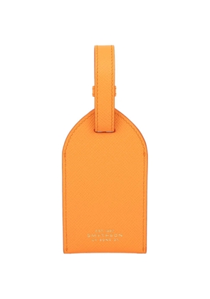 Smythson Panama luggage tag - Orange