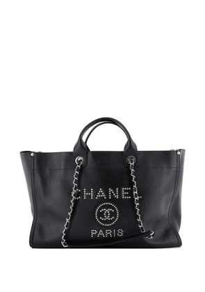 CHANEL Pre-Owned Deauville Studded Caviar Large tote bag - Black