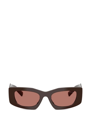 Prada Eyewear geometric-frame sunglasses - Brown