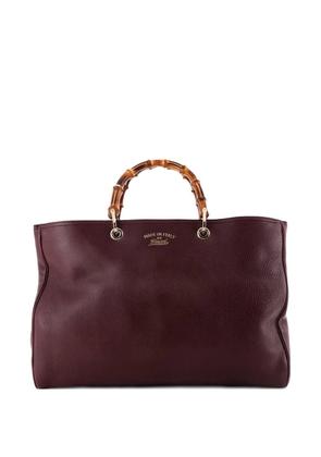 Gucci Pre-Owned Bamboo Shopper Leather Large tote bag - Red