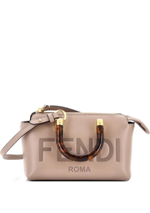 Fendi Pre-Owned Logo By The Way Top Handle Bag Embossed Leather Mini crossbody bag - Neutrals