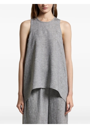 Peserico asymmetric sleeveless top - Grey