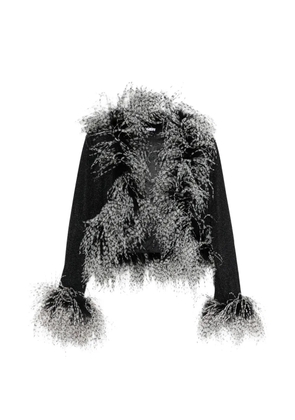 Oséree Lumiere Plumage top - Black