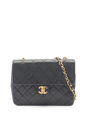 CHANEL Pre-Owned 1989-1991 Small Square Quilted Lambskin Flap shoulder bag - Black