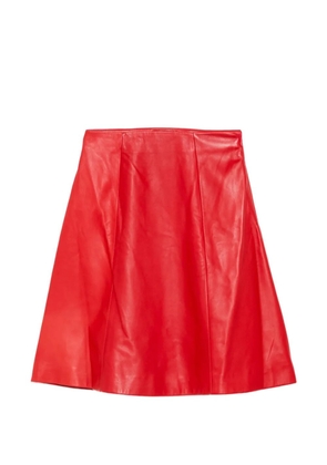 Prada Pre-Owned leather A-line skirt - Red
