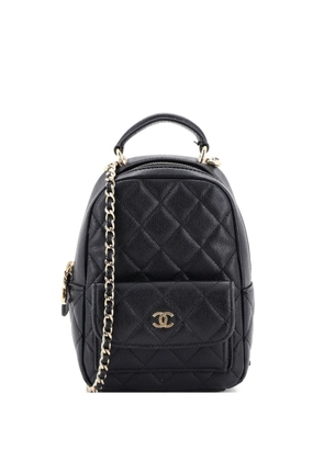 CHANEL Pre-Owned Classic CC Chain Pocket Quilted Caviar Mini backpack - Black