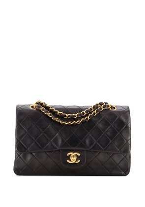 CHANEL Pre-Owned Classic Double Flap Bag Quilted Lambskin Medium shoulder bag - Black