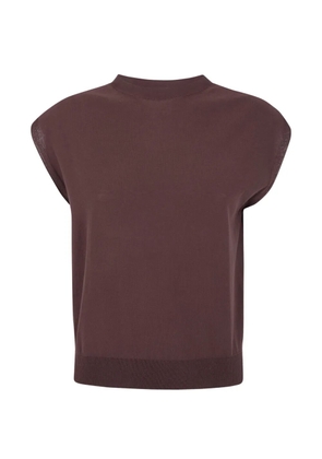 Antonelli ribbed-knit vest - Brown