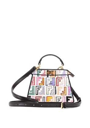 Fendi Pre-Owned Peekaboo ISeeU Bag Embroidered Zucca Canvas Petite satchel - Multicolour