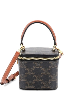 Celine Pre-Owned Top Handle Square Vanity Case Triomphe Coated Canvas Mini shoulder bag - Brown