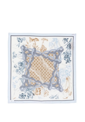 Marella floral chain scarf - White