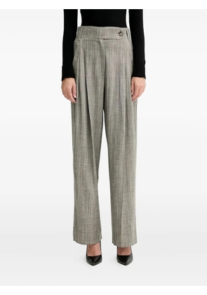 Marella pleated check trousers - Grey