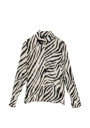 Gucci Pre-Owned zebra print shirt - Neutrals