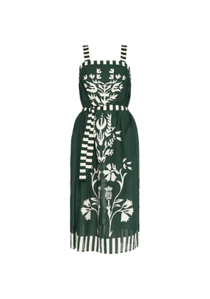 ERES Lakshya floral-print striped midi dress - Green