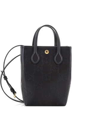 Gucci Pre-Owned Vertical GG Embossed Leather Mini tote bag - Black