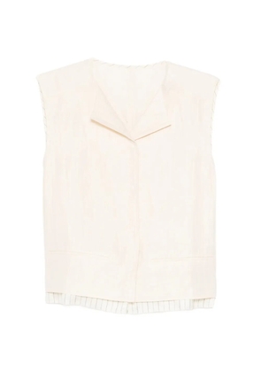 LESS V-neck sleeveless vest - Neutrals