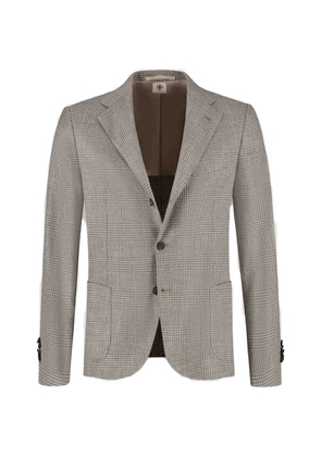 Luigi Borrelli plaid two-button blazer - Neutrals