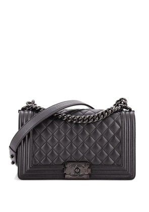 CHANEL Pre-Owned So Black Boy Flap Bag Quilted Caviar Old Medium shoulder bag