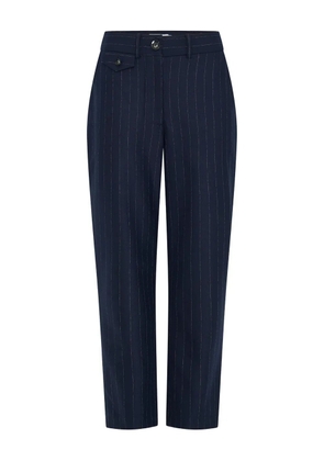 Anna Quan pinstripe tailored trousers - Blue