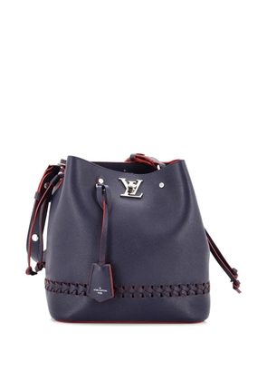 Louis Vuitton Pre-Owned Lockme Braided Leather bucket bag - Blue