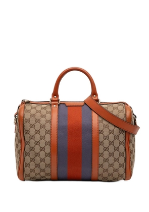 Gucci Pre-Owned 2016-2025 Medium GG Canvas Web Joy Boston Bag satchel - Brown