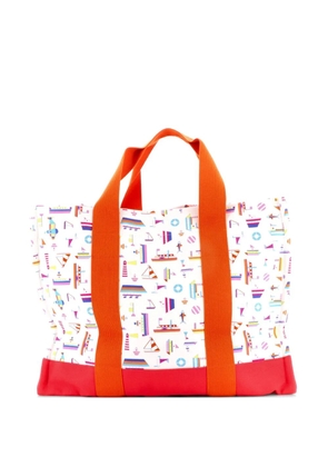 Hermès Pre-Owned Petit Chartier Nappy Bag Printed Toile Large tote bag - Pink