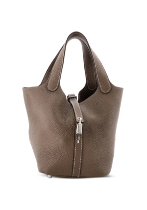Hermès Pre-Owned Picotin Lock Bag Clemence PM bucket bag - Grey