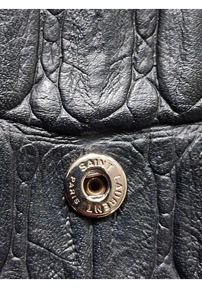 Saint Laurent Pre-Owned croc-embossed wallet - Black