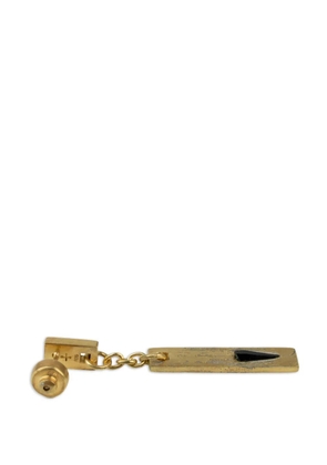 Parts of Four plate dangle earring - Gold