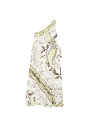Tory Burch bird-print midi dress - White