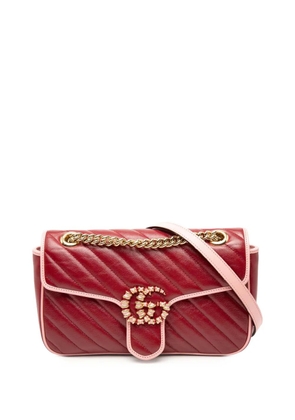Gucci Pre-Owned 2016-2025 Medium GG Marmont Matelasse Diagonal Leather Torchon shoulder bag - Red