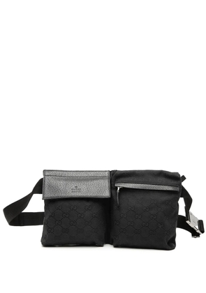 Gucci Pre-Owned 2000-2015 GG Canvas Double Pocket belt bag - Black