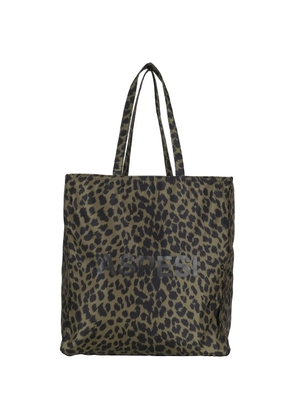 ASPESI animal print shopper bag - Green