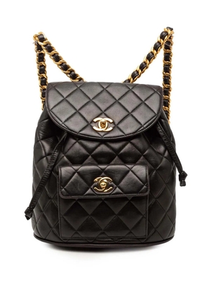 CHANEL Pre-Owned 1994-1996 Medium Quilted Lambskin Duma backpack - Black