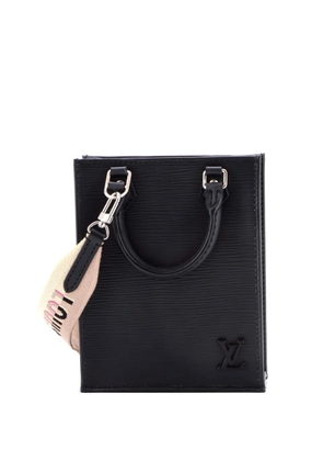 Louis Vuitton Pre-Owned Petit Sac Plat Bag Epi Leather with Logo Jacquard Strap crossbody bag - Black