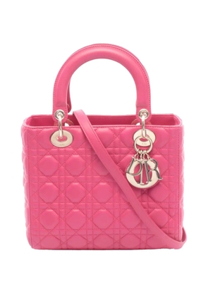 Christian Dior Pre-Owned 2010-2026 Medium Lambskin Cannage Lady Dior satchel - Pink
