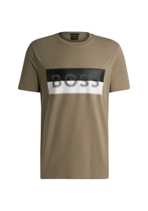 BOSS letter block T-shirt - Neutrals
