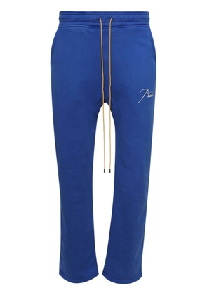 RHUDE fleece drawstring track pants - Blue