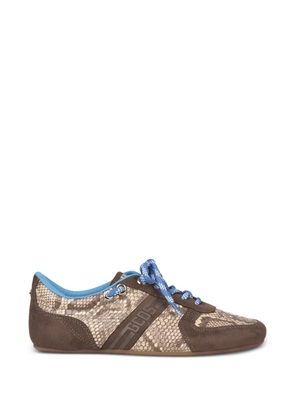 GCDS snakeskin-print sneakers - Brown