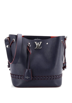 Louis Vuitton Pre-Owned Lockme Braided Leather bucket bag - Blue