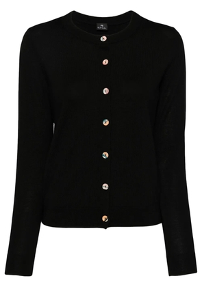 PS Paul Smith ribbed-edge wool cardigan - Black