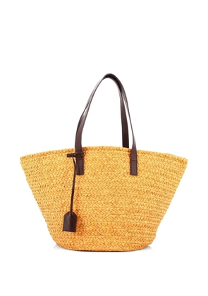 Saint Laurent Pre-Owned Panier Basket Shopper Raffia Medium bucket bag - Brown