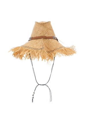 CUBA LAB Patrizia Fabri X Cuba Lab fringed sun hat - Neutrals