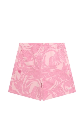 AAPE BY *A BATHING APE® logo print shorts - Pink